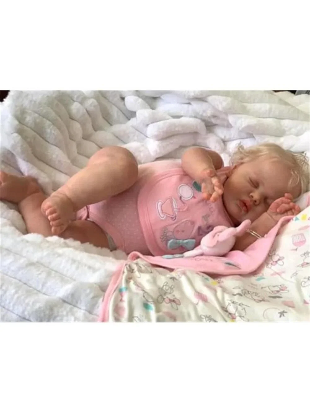24 Inch Reborn Toddler Girl Doll Sleeping Pickel Realistic Soft Cloth Body Vinyl